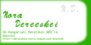 nora derecskei business card